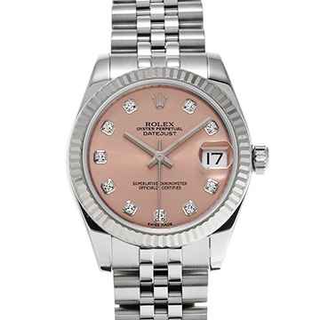 ロレックス デイトジャスト 178274G ピンク/ダイヤモンド ユニセックス 時計 【中古】【wristwatch】