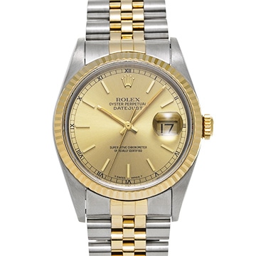 ロレックス デイトジャスト 16233 シャンパン メンズ 時計 【中古】【wristwatch】