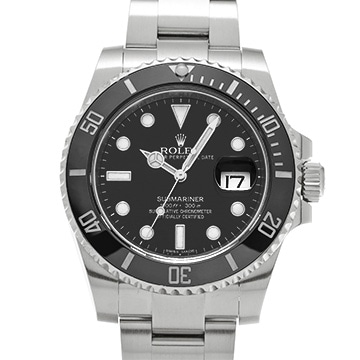 ロレックス サブマリーナ デイト 116610LN ブラック メンズ 時計 【中古】【wristwatch】