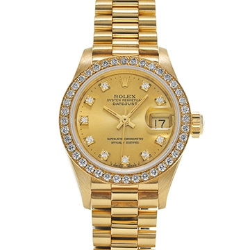 ロレックス デイトジャスト 69138G シャンパン/ダイヤモンド レディース 時計 【中古】【wristwatch】