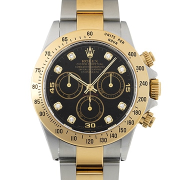 ロレックス コスモグラフ デイトナ 116523G ブラック/ダイヤモンド メンズ 時計 【中古】【wristwatch】