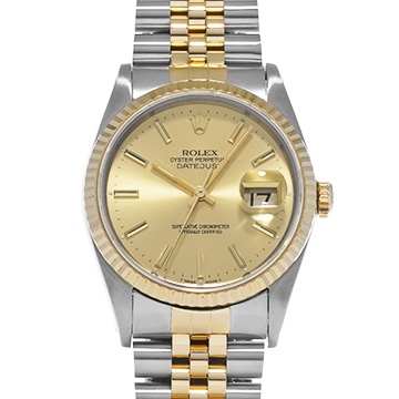 ロレックス デイトジャスト 16233 シャンパン メンズ 時計 【中古】【wristwatch】