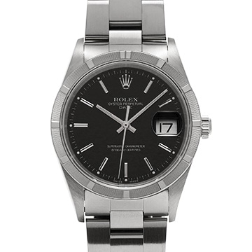 ロレックス オイスターパーペチュアル デイト 15210 ブラック メンズ 時計 【中古】【wristwatch】