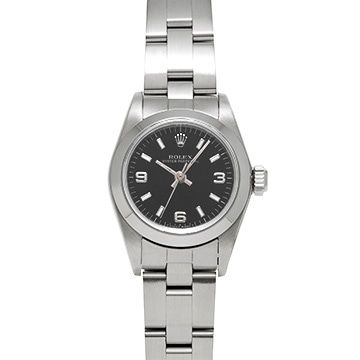 ロレックス オイスターパーペチュアル 67180 ブラック レディース 時計 【中古】【wristwatch】