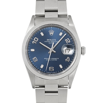 ロレックス オイスターパーペチュアル デイト 15200 ブルー メンズ 時計 【中古】【wristwatch】