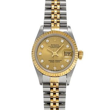 ロレックス デイトジャスト 69173G シャンパン/ダイヤモンド レディース 時計 【中古】【wristwatch】