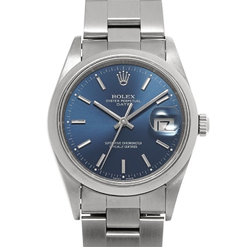 ロレックス オイスターパーペチュアル デイト 15200 ブルー メンズ 時計 【中古】【wristwatch】