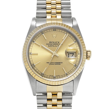 ロレックス デイトジャスト 16233 シャンパンモザイク メンズ 時計 【中古】【wristwatch】