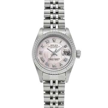 ロレックス デイトジャスト 79174NRD ピンクシェル レディース 時計 【中古】【wristwatch】