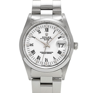 ロレックス オイスターパーペチュアル デイト 15200 ホワイト メンズ 時計 【中古】【wristwatch】