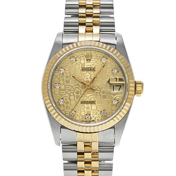 ロレックス デイトジャスト 68273G シャンパンコンピュータ/ダイヤモンド ユニセックス 時計 【中古】【wristwatch】