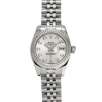 ロレックス デイトジャスト 179174G シルバー/ダイヤモンド レディース 時計 【中古】【wristwatch】