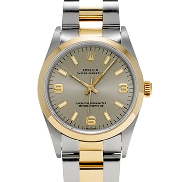 ロレックス オイスターパーペチュアル 14203 グレー メンズ 時計 【中古】【wristwatch】