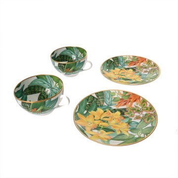 エルメス モーニングカップ＆ソーサ― パシフォリア セット マルチカラー ポーセリン ユニセックス 【未使用】【other】