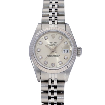 ロレックス デイトジャスト 69174G シルバー/ダイヤモンド レディース 時計 【中古】【wristwatch】