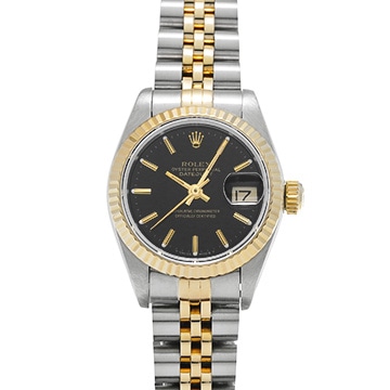 ロレックス デイトジャスト 69173 ブラック レディース 時計 【中古】【wristwatch】