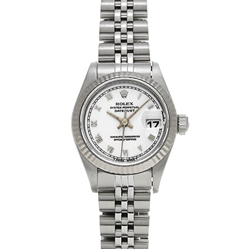 ロレックス デイトジャスト 69174 ホワイト レディース 時計 【中古】【wristwatch】