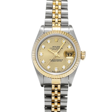 ロレックス デイトジャスト 79173G シャンパン/ダイヤモンド レディース 時計 【中古】【wristwatch】