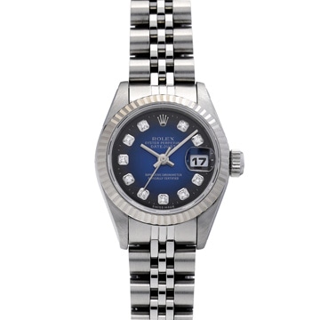 ロレックス デイトジャスト 69174G ブルー・グラデーション/ダイヤモンド レディース 時計 【中古】【wristwatch】