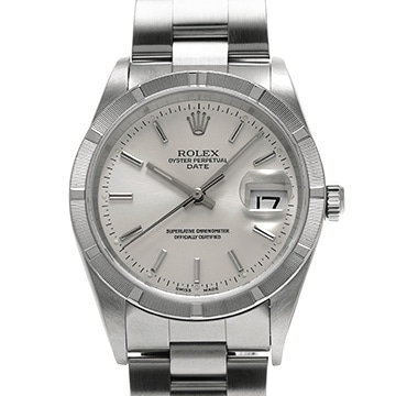 ロレックス オイスターパーペチュアル デイト 15210 シルバー メンズ 時計 【中古】【wristwatch】