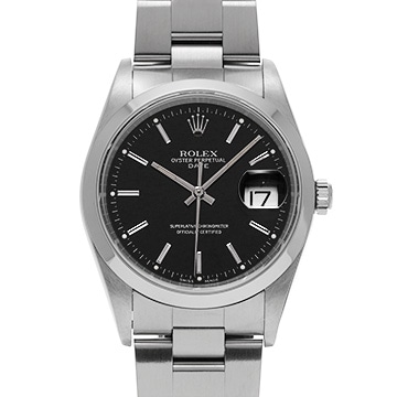 ロレックス オイスターパーペチュアル デイト 15200 ブラック メンズ 時計 【中古】【wristwatch】