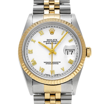 ロレックス デイトジャスト 16233 ホワイト メンズ 時計 【中古】【wristwatch】