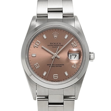 ロレックス オイスターパーペチュアル デイト 15200 ピンク メンズ 時計 【中古】【wristwatch】