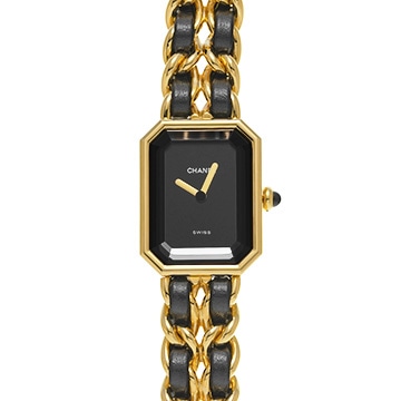 シャネル プルミエール M H0001 ブラック レディース 時計 【中古】【wristwatch】