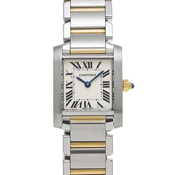 カルティエ タンク フランセーズ SM W51007Q4 シルバー レディース 時計 【中古】【wristwatch】
