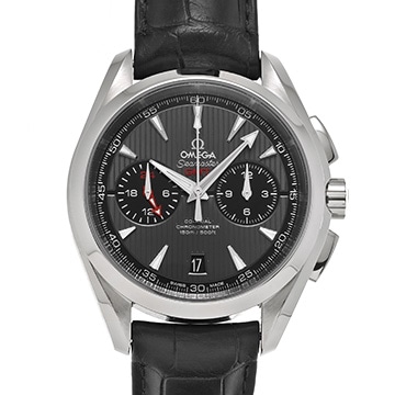 オメガ シーマスター アクアテラ コーアクシャル GMT クロノグラフ 231.13.43.52.06.001 グレー/ブラック メンズ 時計 【中古】【wristwatch】