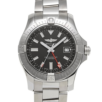 ブライトリング アベンジャー オートマチック GMT 43 A32397101B1A1 ブラック メンズ 時計 【中古】【wristwatch】