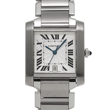 カルティエ タンク フランセーズ LM W51002Q3 シルバー メンズ 時計 【中古】【wristwatch】