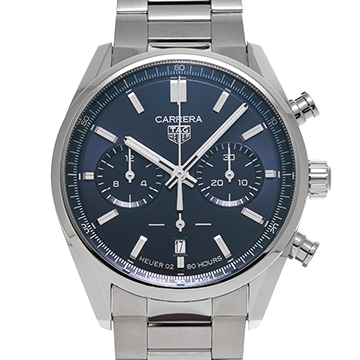 タグ ホイヤー カレラ キャリバーホイヤー02 クロノグラフ CBN2011.BA0642 ブルー メンズ 時計 【中古】【wristwatch】