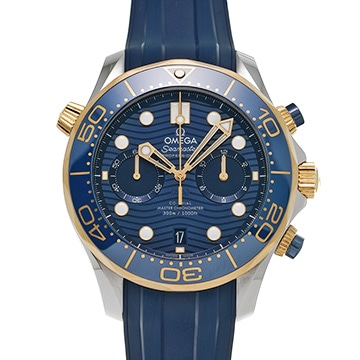 オメガ シーマスター ダイバー300 コーアクシャル マスタークロノメーター クロノグラフ 44MM 210.22.44.51.03.001 ブルー メンズ 時計 【中古】【wristwatch】