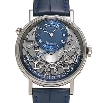 ブレゲ トラディション レトログラードデイト 7597BB/GY/9WU ブルー/スケルトン メンズ 時計 【中古】【wristwatch】