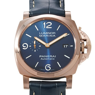 パネライ ルミノールマリーナ ゴールドテック  PAM01112 ブルー メンズ 時計 【中古】【wristwatch】