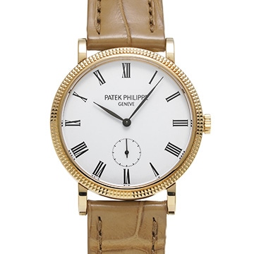 パテック フィリップ カラトラバ 7119J-010 ホワイト メンズ 時計 【中古】【wristwatch】