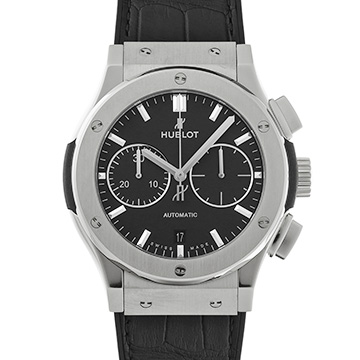 ウブロ クラシックフュージョン チタニウム クロノグラフ 521.NX.1171.LR マットブラック メンズ 時計 【中古】【wristwatch】