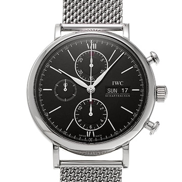 IWC ポートフィノ クロノグラフ IW391010 ブラック メンズ 時計 【中古】【wristwatch】