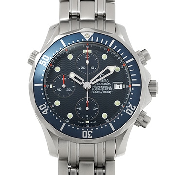 オメガ シーマスター プロフェッショナル 300 クロノグラフ 2599.80 ブルー メンズ 時計 【中古】【wristwatch】