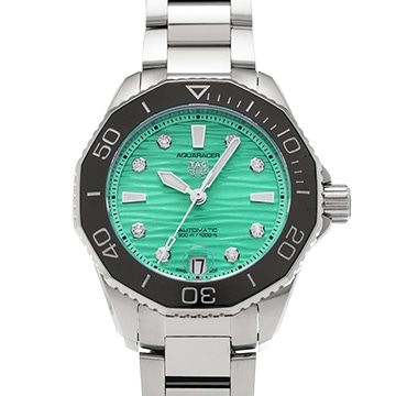 タグ ホイヤー アクアレーサー プロフェッショナル 300 キャリバー5 WBP231K.BA0618 グリーン/ダイヤモンド メンズ 時計 【中古】【wristwatch】