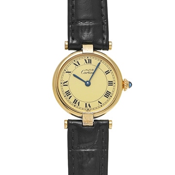 カルティエ マスト ヴァンドーム ヴェルメイユ 590004 アイボリー レディース 時計 【中古】【wristwatch】