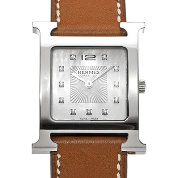 エルメス Hウォッチ HH1.510 ホワイトシェル ユニセックス 時計 【中古】【wristwatch】