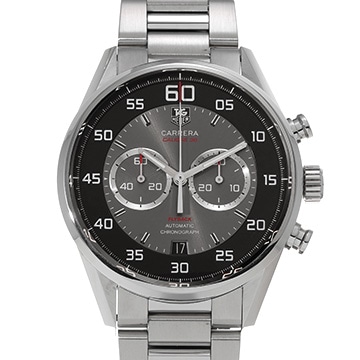 タグ ホイヤー カレラ キャリバー36 クロノグラフ フライバック CAR2B10.BA0799 グレー/ブラック メンズ 時計 【中古】【wristwatch】