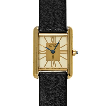 カルティエ マストタンク ヴェルメイユ 366001 アイボリー/シャンパン レディース 時計 【中古】【wristwatch】