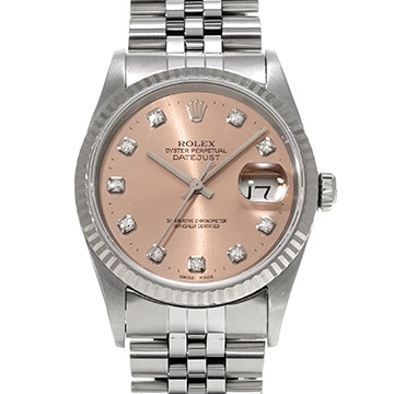 ロレックス デイトジャスト 16234G ピンク/ダイヤモンド メンズ 時計 【中古】【wristwatch】