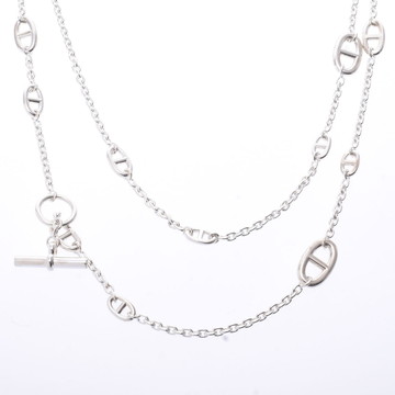 エルメス ファランドールシェーヌダンクルネックレス シルバー シルバー925 レディース ジュエリー 【中古】【jewelry】