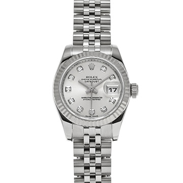 ロレックス デイトジャスト 179174G シルバー/ダイヤモンド レディース 時計 【中古】【wristwatch】