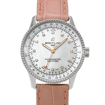 ブライトリング ナビタイマー オートマチック 35 A17395 ホワイトシェル ユニセックス 時計 【中古】【wristwatch】