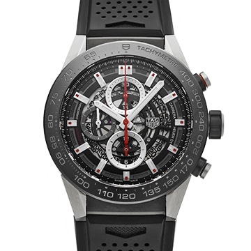 タグ ホイヤー カレラ キャリバーホイヤー01 クロノグラフ CAR2A1Z.FT6044 ブラック メンズ 時計 【中古】【wristwatch】